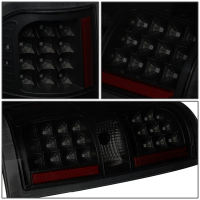 D-Motoring - Tail lights - Full LED - Black Housing - Smoked Lens - Plug-n-Play - Pair - 09-14 Ford F-150 - 4