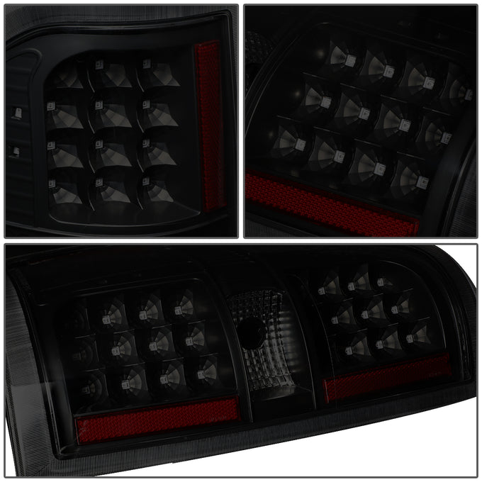 D-Motoring - Tail lights - Full LED - Black Housing - Smoked Lens - Plug-n-Play - Pair - 09-14 Ford F-150 - 4