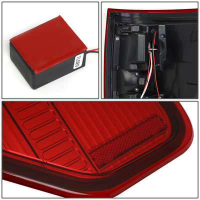 D-Motoring - Tail lights - Full LED - Chrome Housing - Red Lens - Plug-n-Play - Pair - 09-14 Ford F-150 - 5