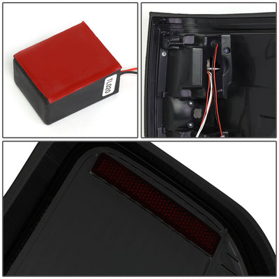 D-Motoring - Tail lights - Full LED - Chrome Housing - Smoked Lens - Plug-n-Play - Pair - 09-14 Ford F-150 - 5