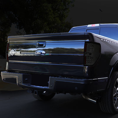 D-Motoring - Tail lights - Full LED - Chrome Housing - Smoked Lens - Plug-n-Play - Pair - 09-14 Ford F-150 - 7