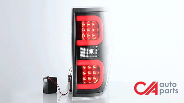 Dual Red LED C-Bar Tail Lights (Black)<br>09-14 Ford F150