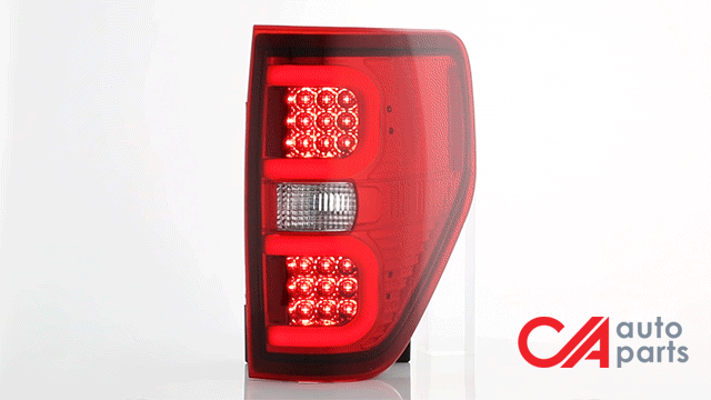 Dual Red LED C-Bar Tail Lights (Red)<br>09-14 Ford F150