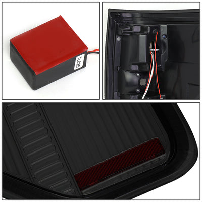 D-Motoring - Tail lights - Dual Red LED C-Bar - Chrome Housing - Smoked Lens - Plug-n-Play - Pair - 09-14 Ford F-150 - 5