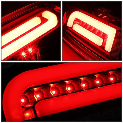 90-97 Ford F150 F250 Bronco Tail Lights - 3D Led Bar - Clear Lens - Pair - TL-F15094-LED-3D-BK-CL - 4