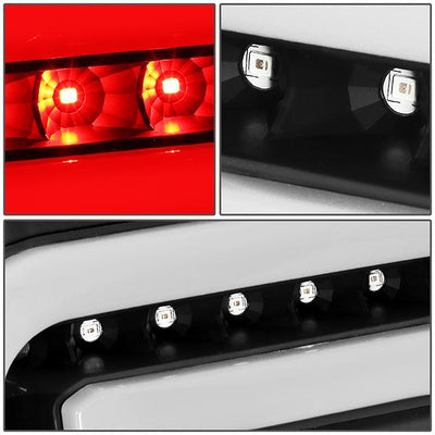 90-97 Ford F150 F250 Bronco Tail Lights - 3D Led Bar - Clear Lens - Pair - TL-F15094-LED-3D-BK-CL - 6