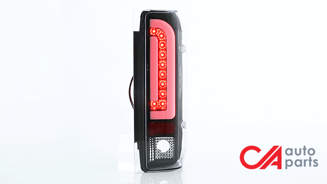 Dual LED Tail Lights (Black)<br>90-97 Ford F150, F250, F350, Bronco