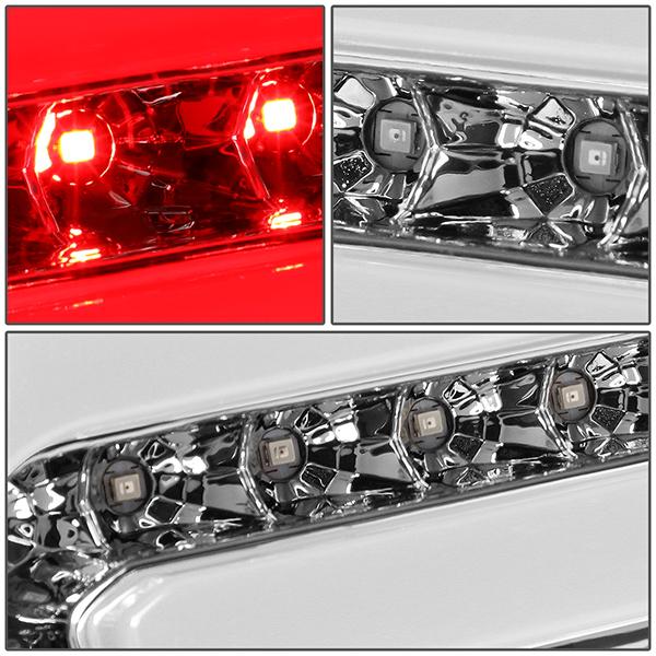 90-97 Ford F150 F250 Bronco Tail Lights - 3D Led Bar - Clear Lens - Pair - TL-F15094-LED-3D-CH-CL - 6