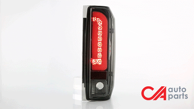 Dual LED Tail Lights (Smoked)<br>90-97 Ford F150, F250, F350, Bronco