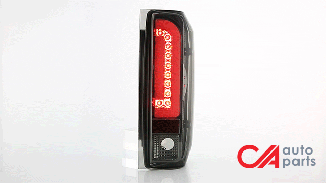 Dual LED Tail Lights (Smoked)<br>90-97 Ford F150, F250, F350, Bronco
