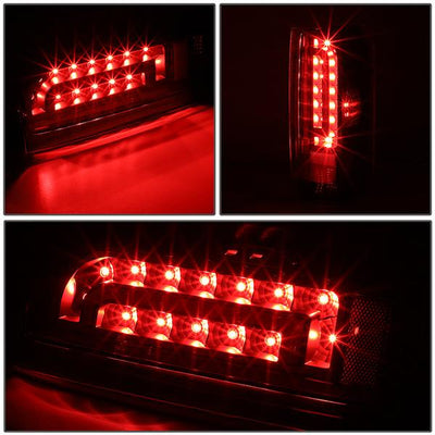 90-97 Ford F150 F250 Bronco Tail Lights - Full LED - Clear Lens - Pair - TL-F15094-LED-BK-CL - 3