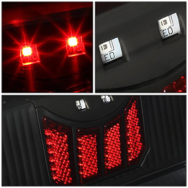 90-97 Ford F150 F250 Bronco Tail Lights - Full LED - Clear Lens - Pair - TL-F15094-LED-BK-CL - 6
