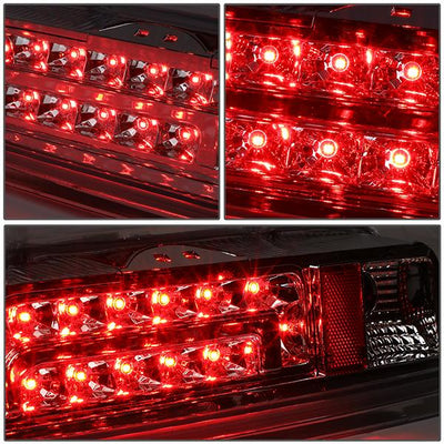 90-97 Ford F150 F250 Bronco Tail Lights - Full LED - Clear Lens - Pair - TL-F15094-LED-CH-CL - 5
