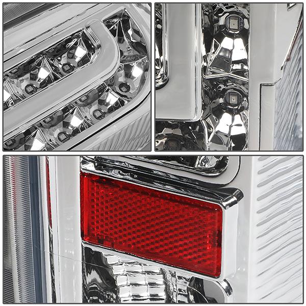 90-97 Ford F150 F250 Bronco Tail Lights - Full LED - Clear Lens - Pair - TL-F15094-LED-CH-CL - 6