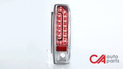LED Tail Lights (Clear)<br>90-97 Ford F150, F250, F350, Bronco