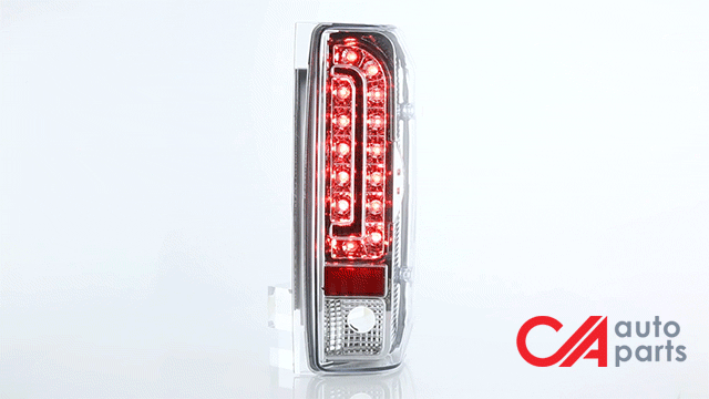 LED Tail Lights (Clear)<br>90-97 Ford F150, F250, F350, Bronco