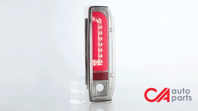 Dual Red LED Tail Lights (Clear)<br>90-97 Ford F150, F250, F350, Bronco