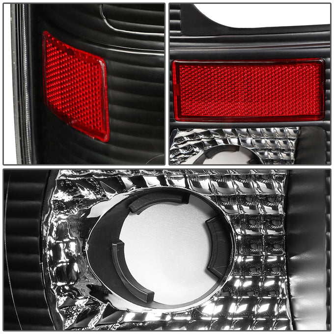 D-Motoring - Tail lights - C-Shape 3D LED - Black Housing - Clear Lens - Plug-n-Play - Pair - Ford F-150 / F-150 Heritage / F-250 SD / F350 SD / F-450 SD / F-550 SD - 4
