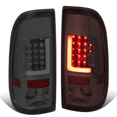 D-Motoring - Tail lights - 3D LED L-Bar - Chrome Housing - Smoked Lens - Plug-n-Play - Pair - Ford F-150 / F-150 Heritage / F-250 SD / F350 SD / F-450 SD / F-550 SD - 1