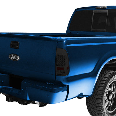 D-Motoring - Tail lights - LED - Chrome Housing - Smoked Lens - Plug-n-Play - Pair - Ford F-150 / F-150 Heritage / F-250 SD / F350 SD / F-450 SD / F-550 SD - 7