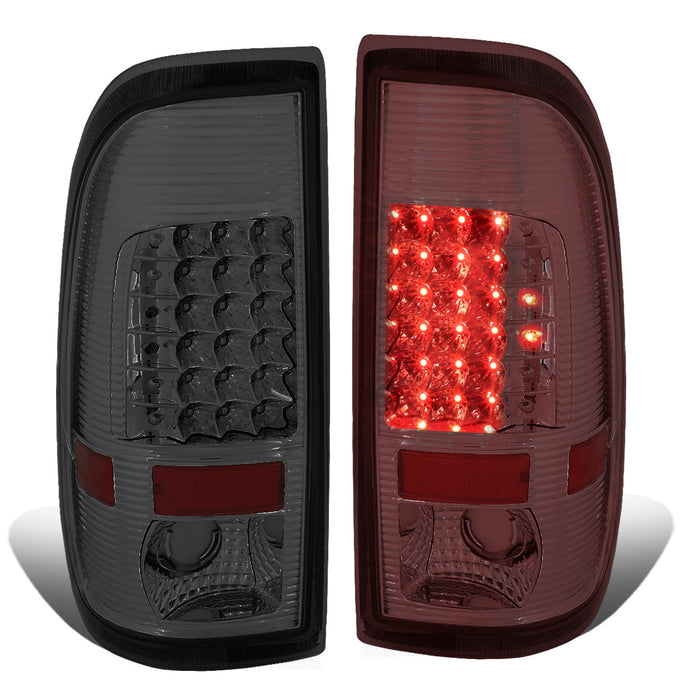 D-Motoring - Tail lights - LED - Chrome Housing - Smoked Lens - Plug-n-Play - Pair - Ford F-150 / F-150 Heritage / F-250 SD / F350 SD / F-450 SD / F-550 SD - 1