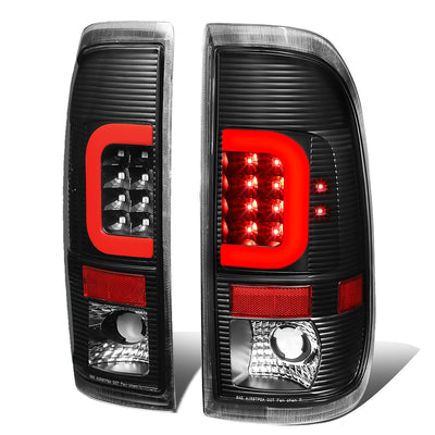 D-Motoring - Tail lights - Red C-Shape 3D LED - Black Housing - Clear Lens - Plug-n-Play - Pair - Ford F-150 / F-150 Heritage / F-250 SD / F350 SD / F-450 SD / F-550 SD - 1