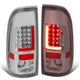 D-Motoring - Tail lights - Red LED L-Bar - Chrome Housing - Clear Lens - Plug-n-Play - Pair - Ford F-150 / F-150 Heritage / F-250 SD / F350 SD / F-450 SD / F-550 SD - 1