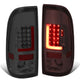 D-Motoring - Tail lights - Red LED L-Bar - Chrome Housing - Smoked Lens - Plug-n-Play - Pair - Ford F-150 / F-150 Heritage / F-250 SD / F350 SD / F-450 SD / F-550 SD - 1