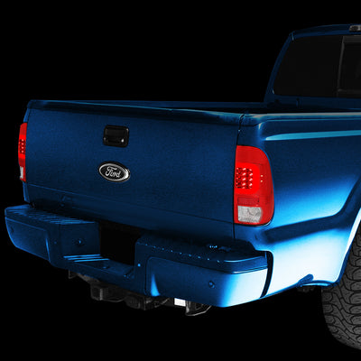 D-Motoring - Tail lights - Red C-Shape 3D LED - Chrome Housing - Red Lens - Plug-n-Play - Pair - Ford F-150 / F-150 Heritage / F-250 SD / F350 SD / F-450 SD / F-550 SD - 7