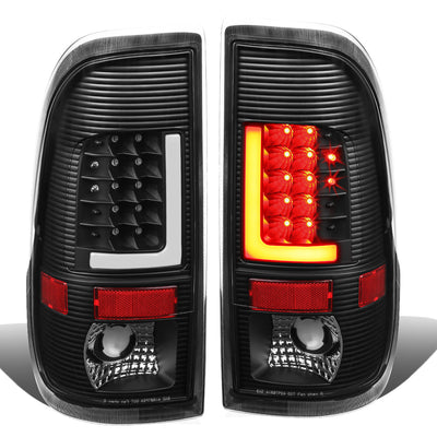 D-Motoring - Tail lights - 3D LED L-Bar - Black Housing - Clear Lens - Plug-n-Play - Pair - Ford F-250 SD / F350 SD / F-450 SD / F-550 SD / F-350 - 1