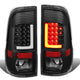 D-Motoring - Tail lights - 3D LED L-Bar - Black Housing - Clear Lens - Plug-n-Play - Pair - Ford F-250 SD / F350 SD / F-450 SD / F-550 SD / F-350 - 1