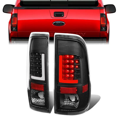 LED L-Bar Brake Tail Lights (Black)<br>08-16 Ford F250-F550 Super Duty