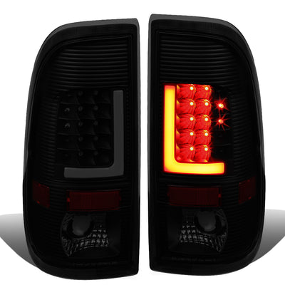 D-Motoring - Tail lights - 3D LED L-Bar - Black Housing - Smoked Lens - Plug-n-Play - Pair - Ford F-250 SD / F350 SD / F-450 SD / F-550 SD / F-350 - 1