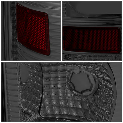 D-Motoring - Tail lights - C-Shape 3D LED - Chrome Housing - Smoked Lens - Plug-n-Play - Pair - Ford F-250 SD / F350 SD / F-450 SD / F-550 SD / F-350 - 4
