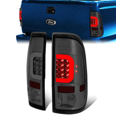 LED C-Bar Brake Tail Lights (Smoked)<br>08-16 Ford F250-F550 Super Duty