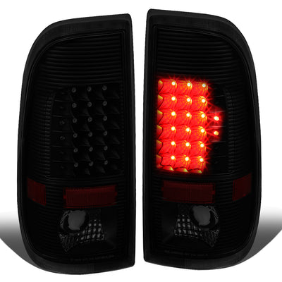 D-Motoring - Tail lights - LED - Black Housing - Smoked Lens - Plug-n-Play - Pair - Ford F-250 SD / F350 SD / F-450 SD / F-550 SD / F-350 / F-450 / F-550 - 1