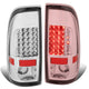 D-Motoring - Tail lights - LED - Chrome Housing - Clear Lens - Plug-n-Play - Pair - Ford F-250 SD / F350 SD / F-450 SD / F-550 SD / F-350 - 1