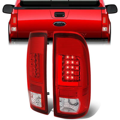Red LED L-Bar Tail Lights (Red)<br>08-16 Ford F250-F550 Super Duty
