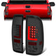 Red LED L-Bar Tail Lights (Smoked)<br>08-16 Ford F250-F550 Super Duty
