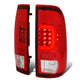 D-Motoring - Tail lights - Red C-Shape 3D LED - Chrome Housing - Red Lens - Plug-n-Play - Pair - Ford F-250 SD / F350 SD / F-450 SD / F-550 SD / F-350 - 1