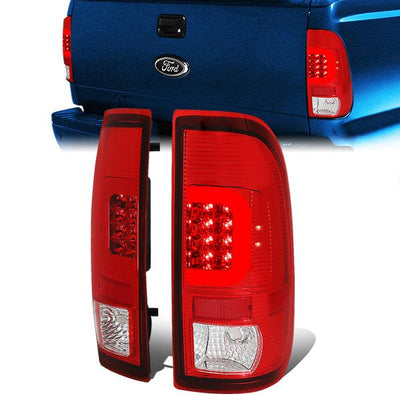 Red LED C-Bar Tail Lights (Red)<br>08-16 Ford F250-F550 Super Duty
