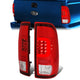 Red LED C-Bar Tail Lights (Red)<br>08-16 Ford F250-F550 Super Duty