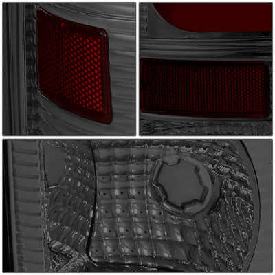 D-Motoring - Tail lights - Red C-Shape 3D LED - Chrome Housing - Smoked Lens - Plug-n-Play - Pair - Ford F-250 SD / F350 SD / F-450 SD / F-550 SD / F-350 - 4