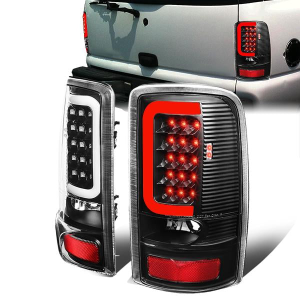 3D LED C-Bar Tail Lights(Black)<br>00-06 Yukon XL, Suburban 1500, 2500, Tahoe