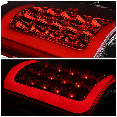 D-Motoring - Tail lights - 3D LED C-Bar - Chrome Housing - Red Lens - Plug-n-Play - Pair - GMC Yukon / Chevrolet Tahoe / Suburban - 3