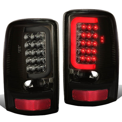 D-Motoring - Tail lights - 3D LED C-Bar - Chrome Housing - Smoked Lens - Plug-n-Play - Pair - GMC Yukon / Chevrolet Tahoe / Suburban - 1