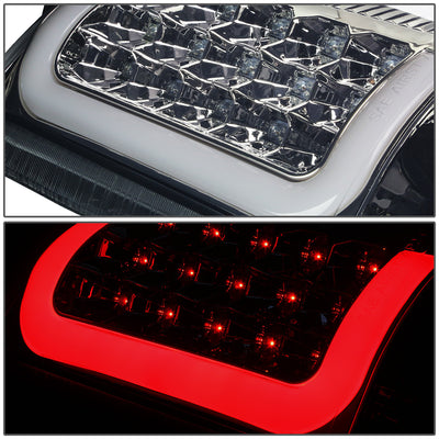 D-Motoring - Tail lights - 3D LED C-Bar - Chrome Housing - Smoked Lens - Plug-n-Play - Pair - GMC Yukon / Chevrolet Tahoe / Suburban - 3