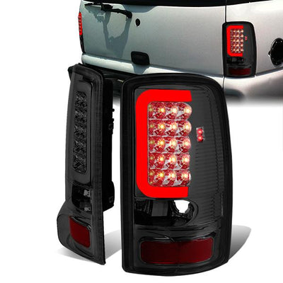 3D LED C-Bar Tail Lights(Smoked)<br>00-06 Yukon XL, Suburban 1500, 2500, Tahoe