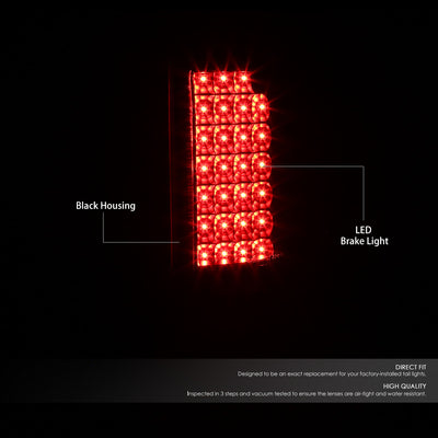 D-Motoring - Tail lights - LED - Black Housing - Smoked Lens - Plug-n-Play - Pair - GMC Yukon / Chevrolet Tahoe / Suburban - 2