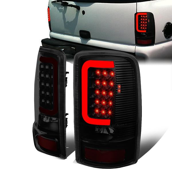 LED Red C-Bar Tail Lights (Tinted)<br>00-06 Yukon XL, Suburban 1500, 2500, Tahoe